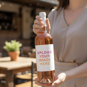 Étiquette Pour Bouteilles De Vin Votre logo d'image vide