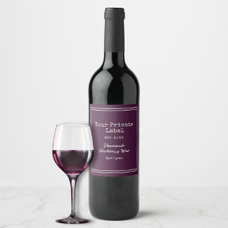 Étiquette Pour Bouteilles De Vin  Votre vin de mûre fait maison en marque privée 
