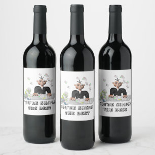 Étiquette Pour Bouteilles De Vin Vous êtes simplement le meilleur texte personnali