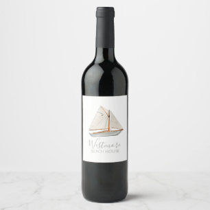 Étiquette Pour Bouteilles De Vin Waterboat Beach House