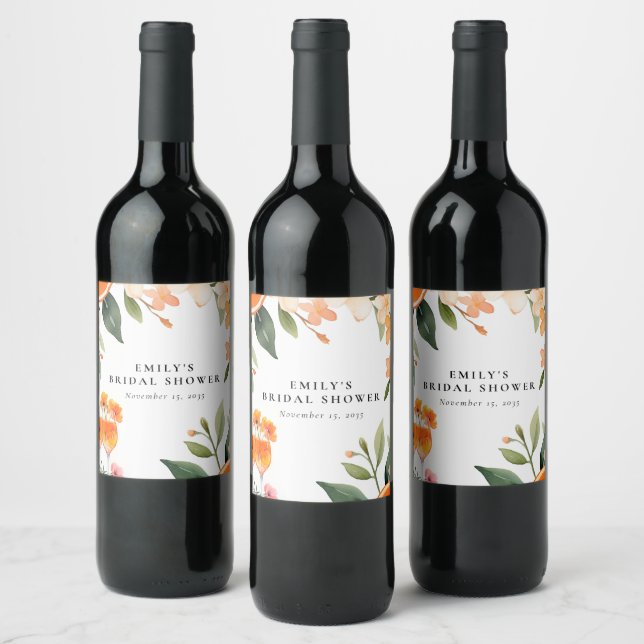 Étiquette Pour Bouteilles De Vin Watercolor Aperol Spritz Fête de Mariage (Bouteilles)