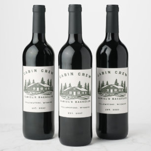 Étiquette Pour Bouteilles De Vin Week-end de camping personnalisé pour enterrement
