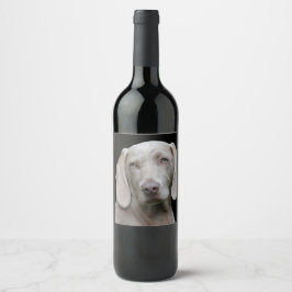 Étiquette Pour Bouteilles De Vin Weimaraner Silver Grey