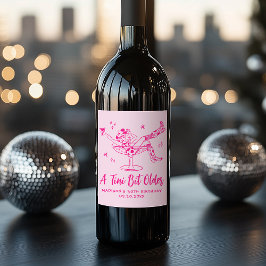 Étiquette Pour Bouteilles De Vin Whimsical A Tini Bit Ancienne Fête D'Anniversaire 