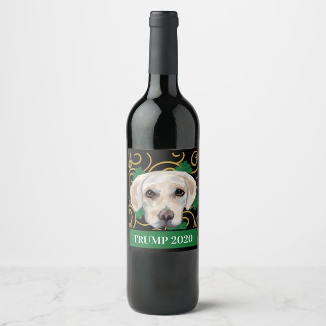 Étiquette Pour Bouteilles De Vin White Labrador Retriever (Devant)