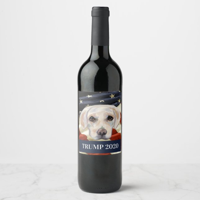 Étiquette Pour Bouteilles De Vin White Labrador Retriever (Devant)
