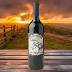 Étiquette Pour Bouteilles De Vin Wild West Cowboy