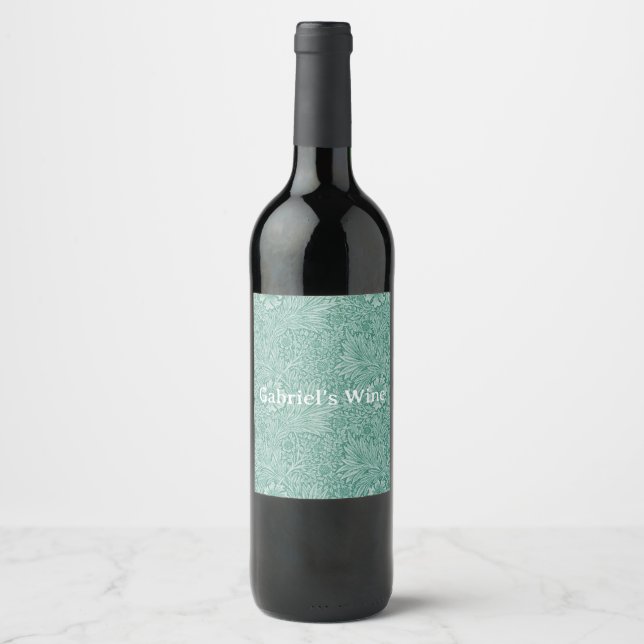 Étiquette Pour Bouteilles De Vin William Morris Floral (Devant)