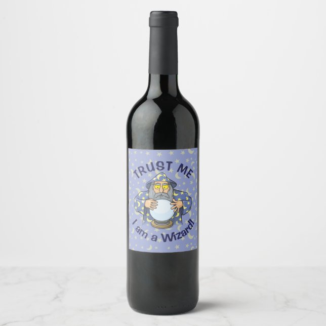 Étiquette Pour Bouteilles De Vin Wizard (Devant)