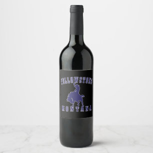 Étiquette Pour Bouteilles De Vin Yellowstone Montana
