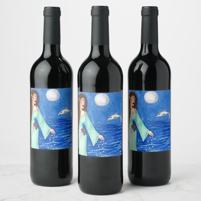 Étiquette Pour Bouteilles De Vin Yemaya, Goddess of the Sea (Bouteilles)