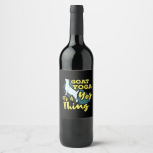 Étiquette Pour Bouteilles De Vin Yoga Goat Goatyoga