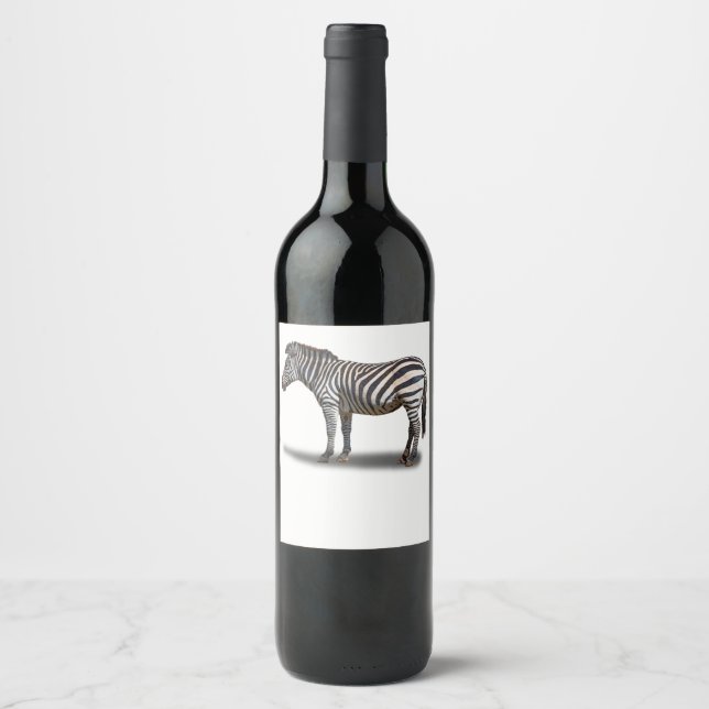 ÉTIQUETTE POUR BOUTEILLES DE VIN ZEBRA (Devant)