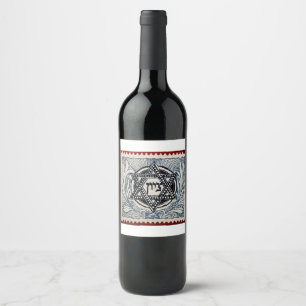 Étiquette Pour Bouteilles De Vin Zion Magen David Jérusalem Israël JNF-KKL