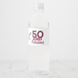 Étiquette Pour Bouteilles D'eau 50 et fabuleux