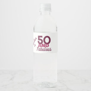 Étiquette Pour Bouteilles D'eau 50 et fabuleux