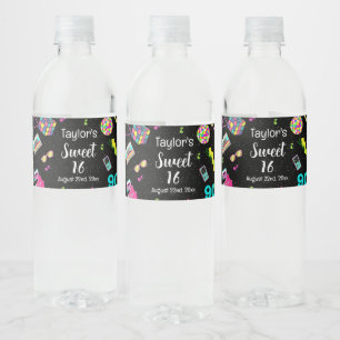 Étiquette Pour Bouteilles D'eau 90, Retour aux 90, Sweet 16,
