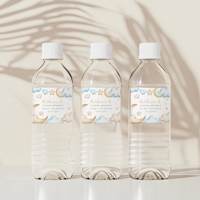 Étiquette Pour Bouteilles D'eau A little piece of heaven baby shower (a little piece of heaven is on the way water bottle wrapper)