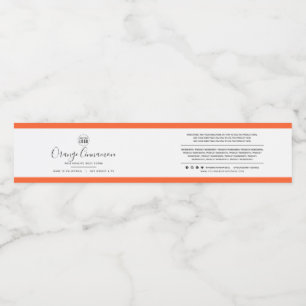 Étiquette Pour Bouteilles D'eau Ajouter un logo - Ingrédients couleur modifiables 