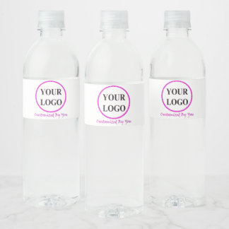 ÉTIQUETTE POUR BOUTEILLES D'EAU AJOUTER VOTRE LOGO ICI