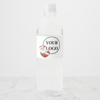 Étiquette Pour Bouteilles D'eau Ajouter votre logo Noël