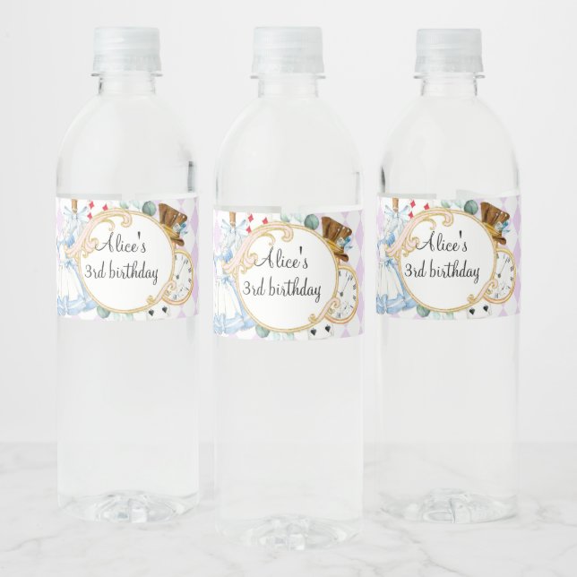 Étiquette Pour Bouteilles D'eau Alice Wonderland fâché hatter thé bouteille d'eau (Bouteilles)
