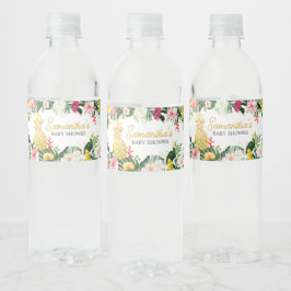 Étiquette Pour Bouteilles D'eau Aloha Baby Pineapple Baby Shower