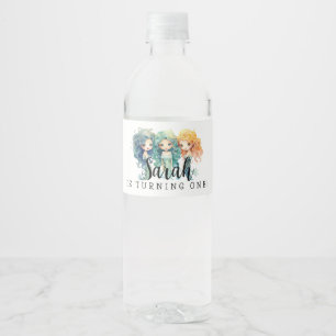 Étiquette Pour Bouteilles D'eau Anniversaire des sirènes magiques