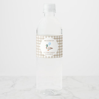 Étiquette Pour Bouteilles D'eau Anniversaire du canard