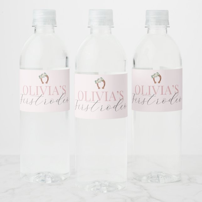 Étiquette Pour Bouteilles D'eau Anniversaire rosé de cofille occidentale (Bouteilles)