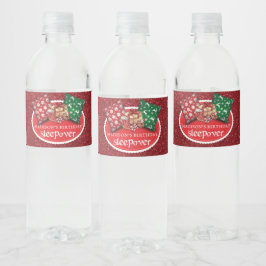 Étiquette Pour Bouteilles D'eau Anniversaire Soirée d'hiver personnalisée