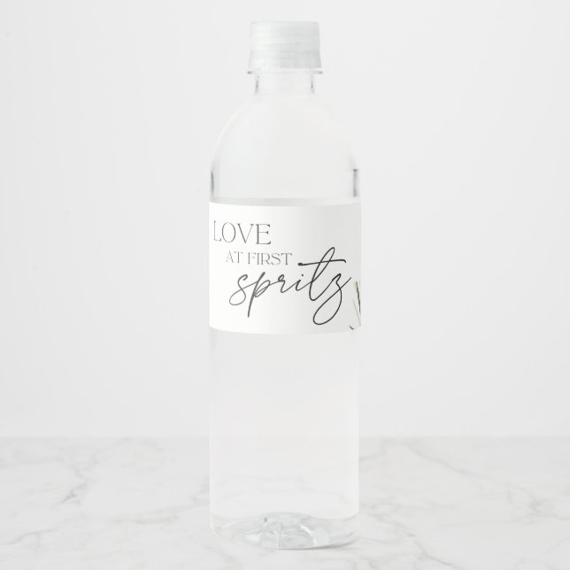 Étiquette Pour Bouteilles D'eau Aperol Spritz Fête des mariées aquarelle (Devant)
