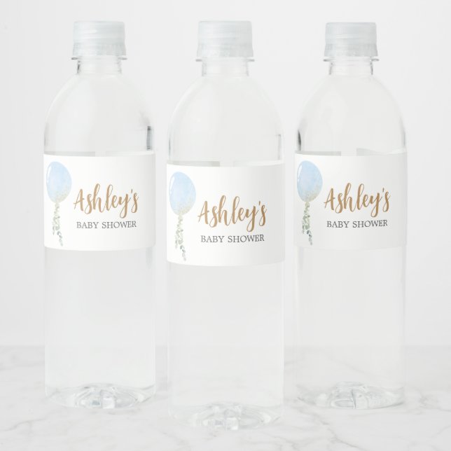 Étiquette Pour Bouteilles D'eau Baby shower à bulle Oh Boy (Bouteilles)