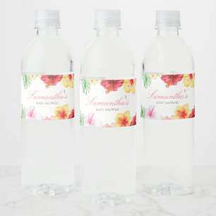 Étiquette Pour Bouteilles D'eau Baby Shower Aloha