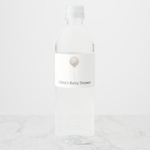 Étiquette Pour Bouteilles D'eau Baby shower ballotte beige