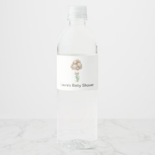 Étiquette Pour Bouteilles D'eau Baby shower Ballotte beige