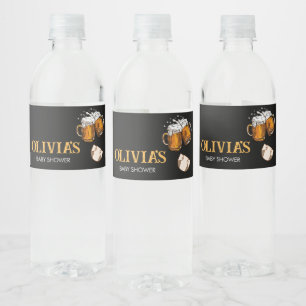 Étiquette Pour Bouteilles D'eau Baby shower Bière et Diapers