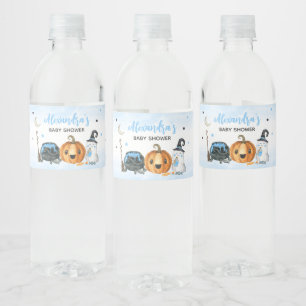Étiquette Pour Bouteilles D'eau Baby shower Blue A Little Boo
