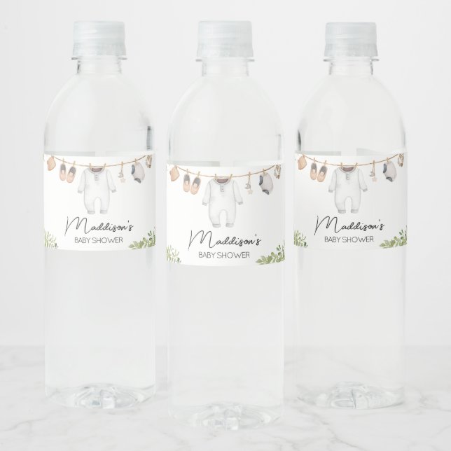 Étiquette Pour Bouteilles D'eau Baby shower Boho Baby Clothes (Bouteilles)