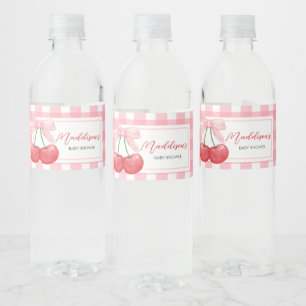 Étiquette Pour Bouteilles D'eau Baby Shower Cerise sur le Gâteau