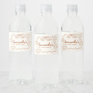 Étiquette Pour Bouteilles D'eau Baby shower Citrouille Little Cutie Pie