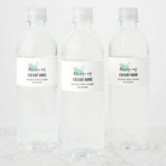 Étiquette Pour Bouteilles D'eau Baby Shower Cloud Nine