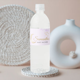 Étiquette Pour Bouteilles D'eau Baby Shower Dans la Lune 