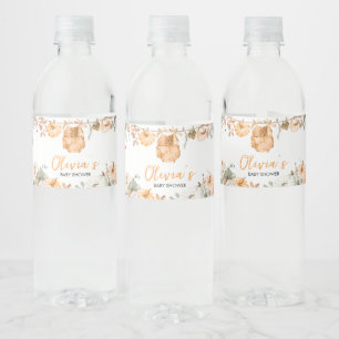 Étiquette Pour Bouteilles D'eau Baby shower d'automne du Petit Citrouille