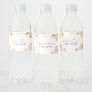 Étiquette Pour Bouteilles D'eau Baby shower d'automne rose Little Citrouille