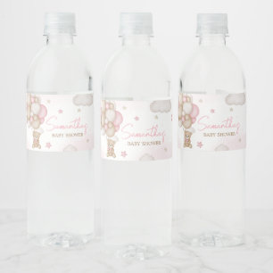 Étiquette Pour Bouteilles D'eau Baby shower de ballons pour filles