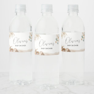 Étiquette Pour Bouteilles D'eau Baby shower de Beach Ocean Corals