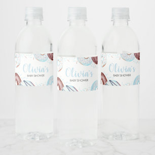 Étiquette Pour Bouteilles D'eau Baby shower de beigne à saupoudrer