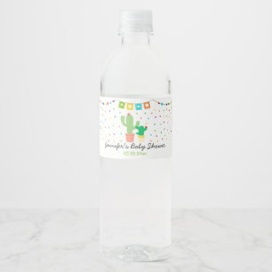 Étiquette Pour Bouteilles D'eau Baby shower de cactus de fiesta