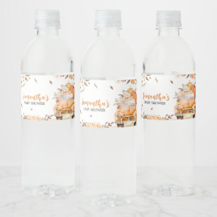 Étiquette Pour Bouteilles D'eau Baby shower de camion Citrouille Orange Fall